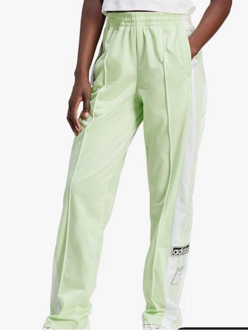NWOT Adidas Adibreak Snap Track Pants Semi Green Spark IP0620 Size Small